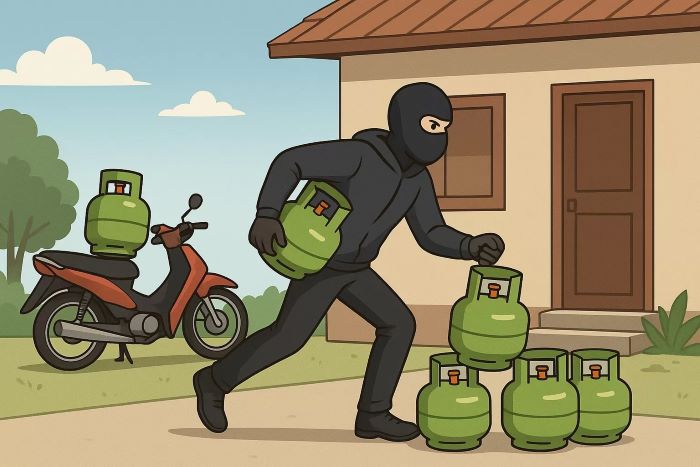Empat Kali Beraksi, Dua Sejoli Spesialis Maling Gas Elpiji Diamankan