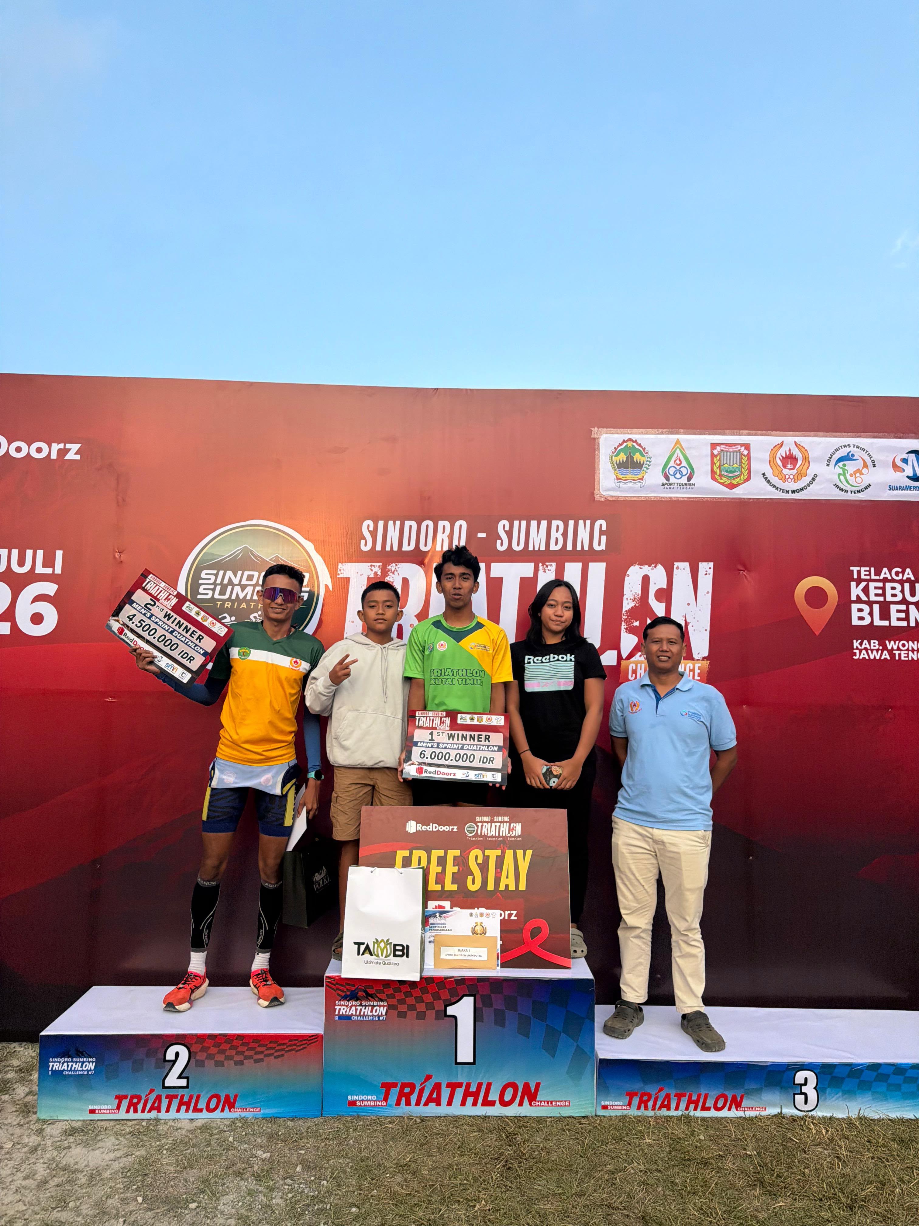 Dua Atlet Kaltim Sabet Juara dan Runner Up Triathlon Internasional Wonosobo