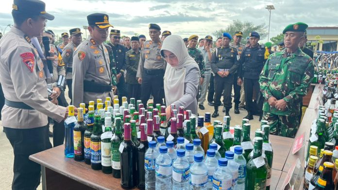Hasil Operasi Pekat Mahakam, Ribuan Botol Miras Bakal Dimusnahkan